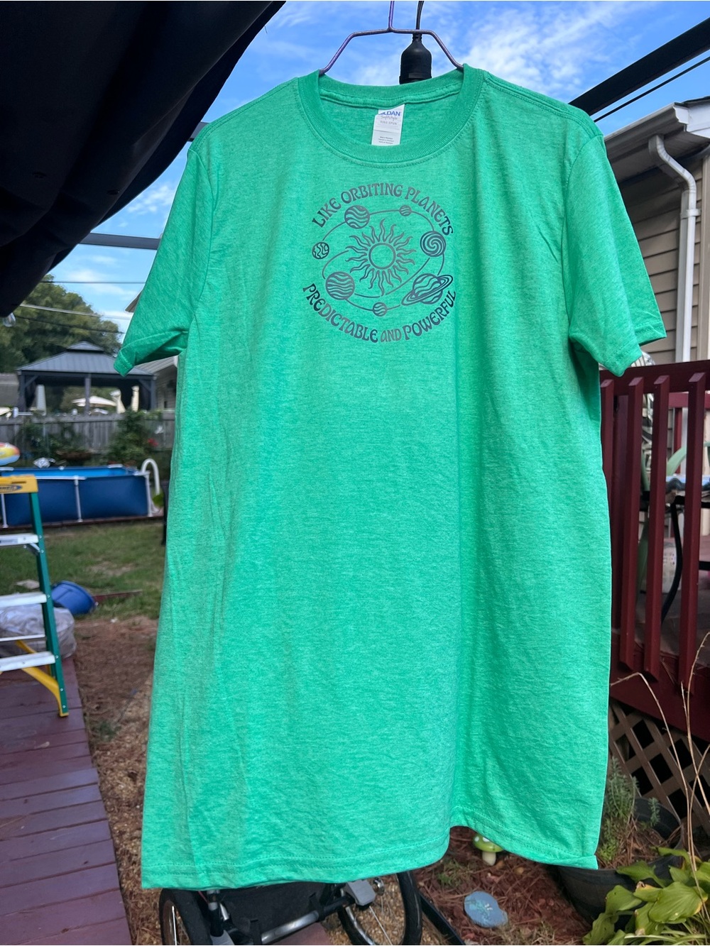 NWOT PHISH INSPIRED “LIKE ORBITING PLANETS” Gildan Green Graphic Tee